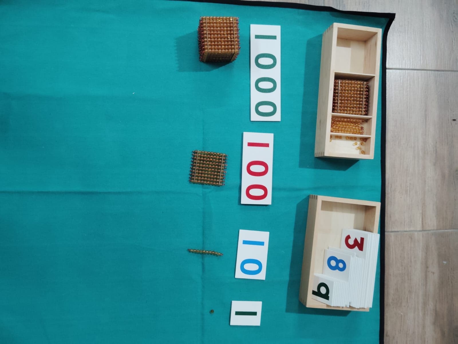 The golden bead material for the decimal system