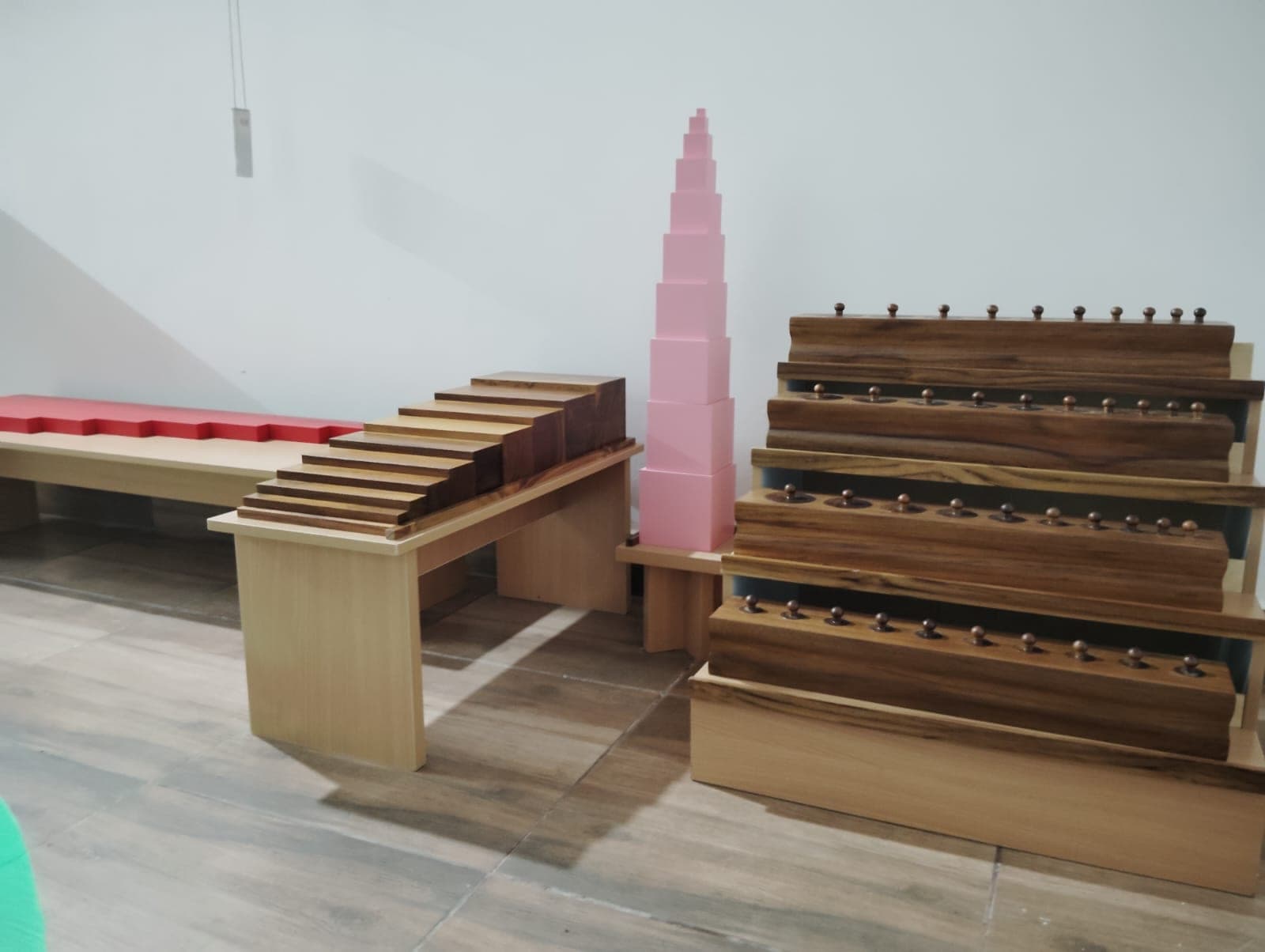 The Montessori sensorial materials at JOL — the Red Rods